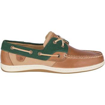 Sperry Koifish Corduroy Zelene / Hnede - Damske Mokasíny